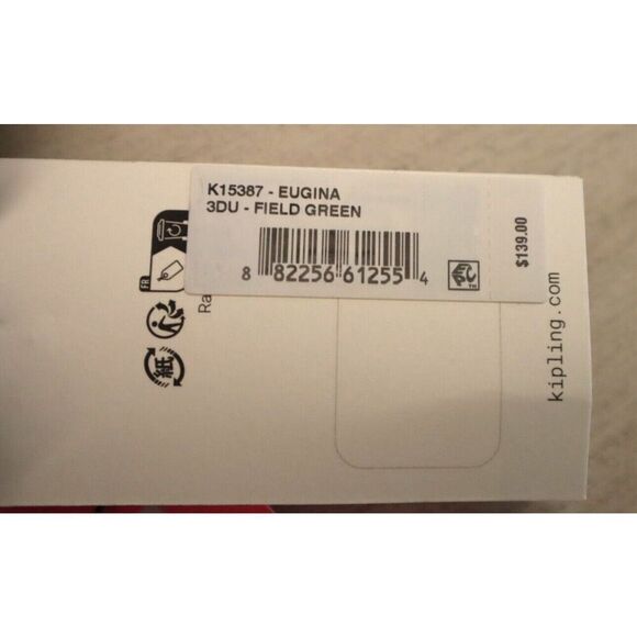 Kipling K15387-3DU Unisex Field Green Eugina Nylon Satchel Tote Bag - Picture 10 of 10